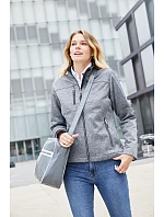 JN Dámská 2vrstvá melanžová softshell bunda 02. dark model 22530628 - Daiber