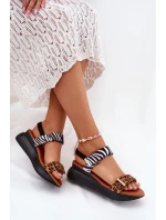 Dámské sandály na platformě a hnědé model 21698928 - Boto