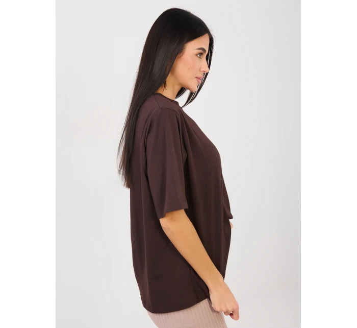 Tričko RV TS A1089.87 tmavohnedé