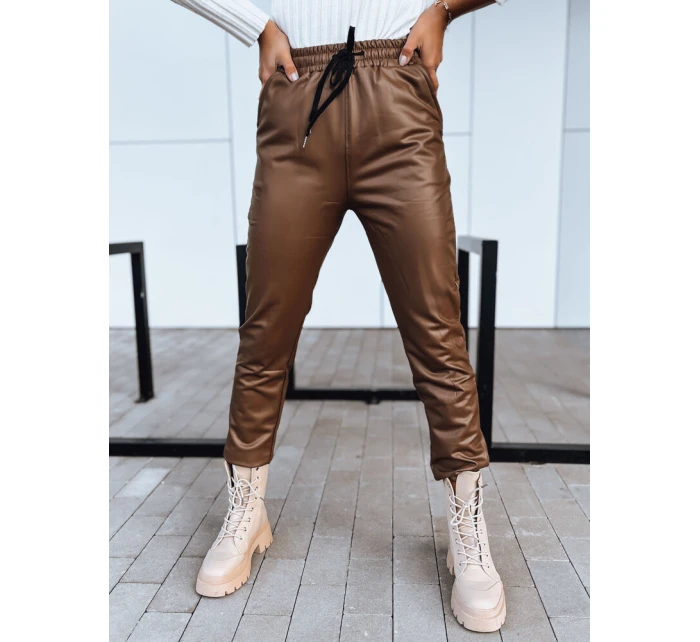 Dámské voskované kalhoty tmavě hnědé Dstreet model 21971557 - FashionStreet