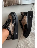 Kožené Polobotky pro na Platformě  Černé model 21710391 - Artiker