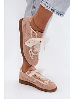 Dámské tenisky s krajkou růžové model 22107030 - Boto