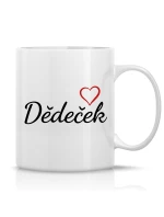 DĚDEČEK - klasický bílý keramický hrníček 300 ml