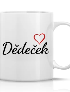 DĚDEČEK - klasický bílý keramický hrníček 300 ml