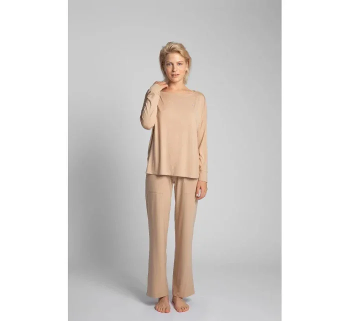Viskózový vrchný diel setu LA029 cappuccino - Lalupa