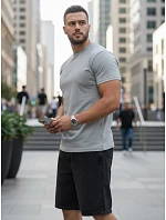 Pánské klasické šedé tričko FashionStreet RX5675