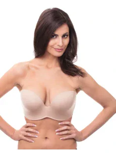 Hladká podprsenka bez ramienok WONDERBRA ULTIMATE Strapless BRA - WONDERBRA - telová