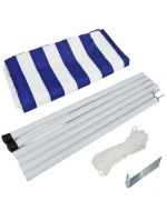 Stan so slnečnou strieškou a tyčami 3X1,7M MODRÝ Stan so slnečnou strieškou a tyčami 3X1,7M MODRÝ