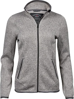 TJ Dámská melanžová pletená fleecová bunda 18. grey melange model 22499164 - Tee Jays