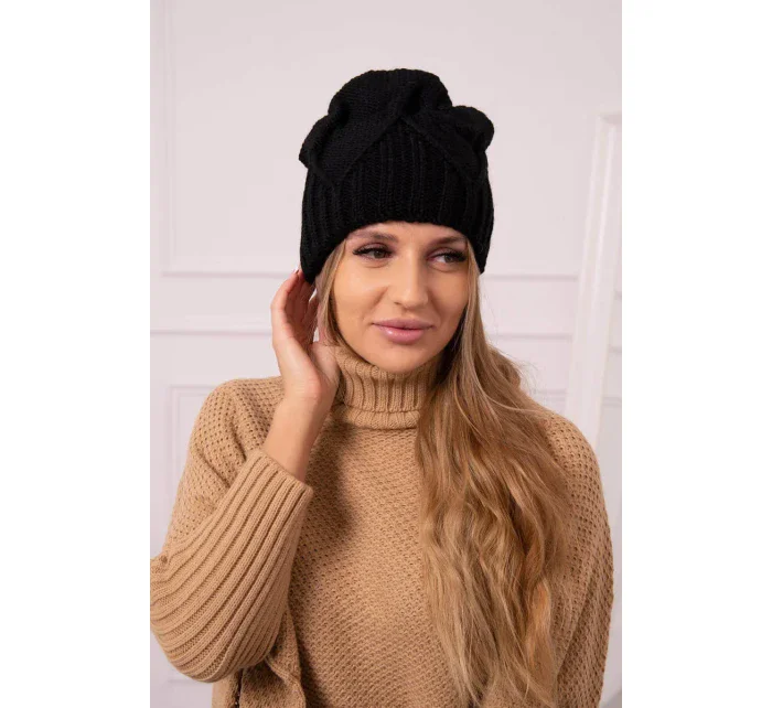 Dámská čepice Liliana model 18752215 černá - K-Fashion Dámská čepice Liliana model 18752215 černá - K-Fashion