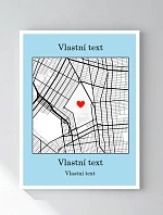Personalizovaný magický fotorámik – 30x40 – mapa