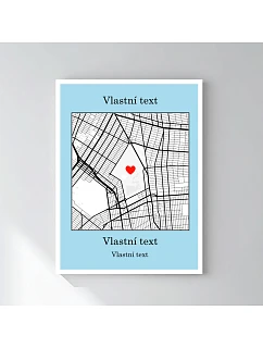 Personalizovaný magický fotorámik – 30x40 – mapa