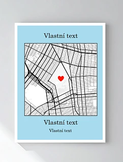 Personalizovaný magický fotorámik – 30x40 – mapa