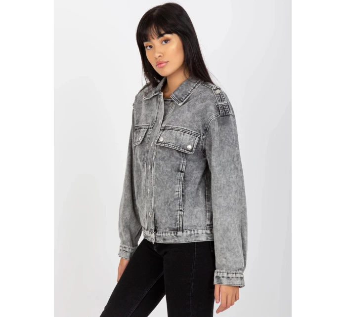 Dámska džínsová bunda EM KR H1830.88 Šedé džínsy - Cimini