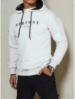 FashionStreet pánska svetlosivá mikina s potlačou BX5680