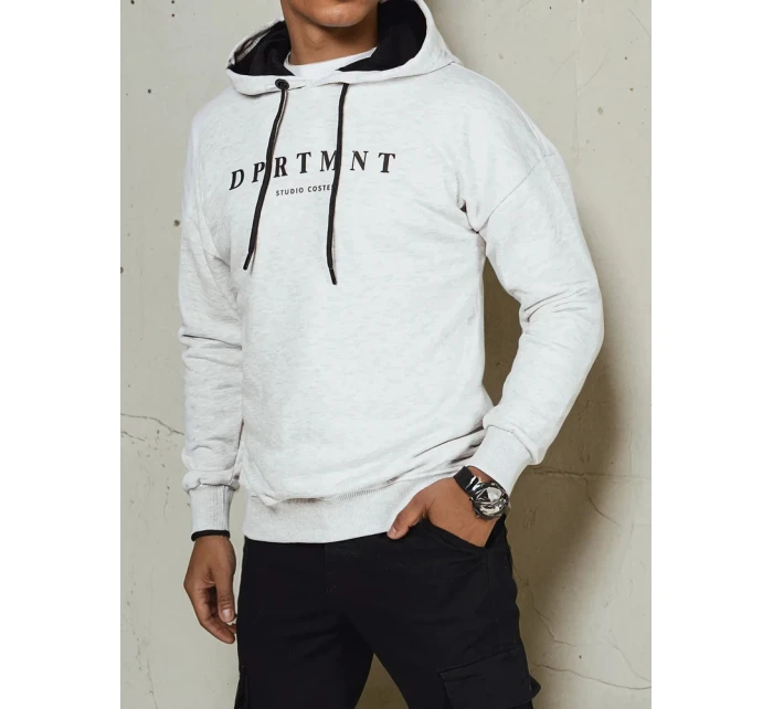 FashionStreet pánska svetlosivá mikina s potlačou BX5680