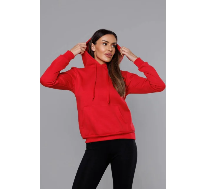Červená dámska tepláková mikina (W02-59)