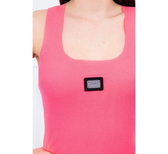 Rebrovaná blúza s ružovým neónom