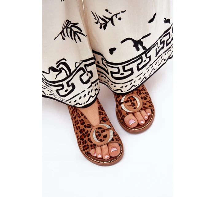 Ploché Sandály S Dekorací Hnědé model 21685686 - Boto