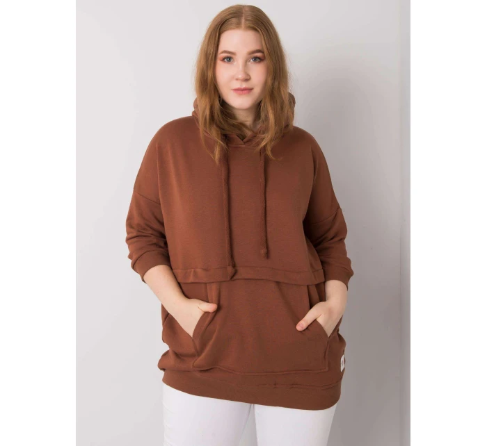 Bluza RV BL model 21798030 ciemny brązowy - FPrice Bluza RV BL model 21798030 ciemny brązowy - FPrice