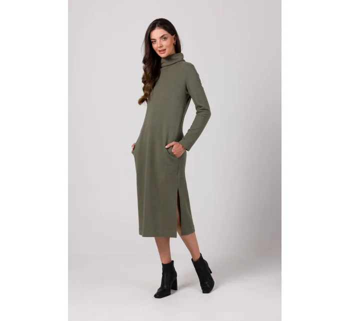 Dámske šaty B274 Khaki - BeWear