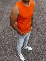 Pánské tričko bez rukávů s potiskem oranžové Dstreet model 21965043 - FashionStreet
