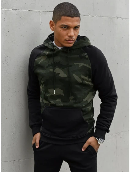 Pánská zelená mikina model 21966943 - Dstreet