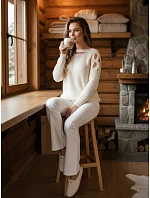 Dámsky sveter SLITARIA ecru FashionStreet MY2408