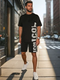 Pánská souprava s potiskem černá model 21988649 - Dstreet