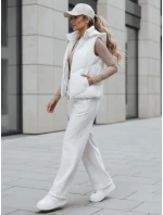 Dámská prošívaná vesta bílá Dstreet model 21990678 - FashionStreet Dámská prošívaná vesta bílá Dstreet model 21990678 - FashionStreet