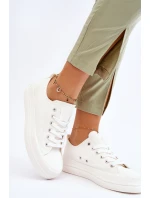 Nízké šněrovací tenisky Big Star model 21610403 Bílé - Big Star Shoes