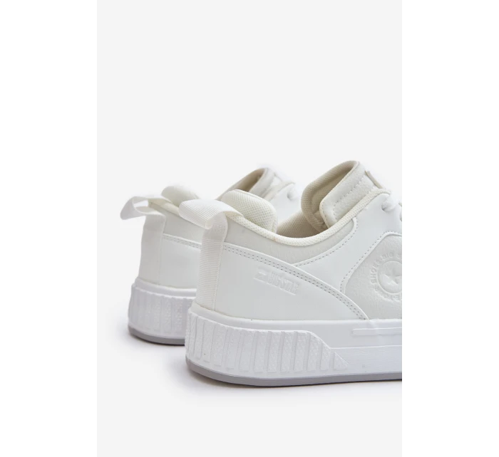 Sneakersy Męskie Z Eko Skóry Big Star OO174003 Białe Sneakersy Męskie Z Eko Skóry Big Star OO174003 Białe