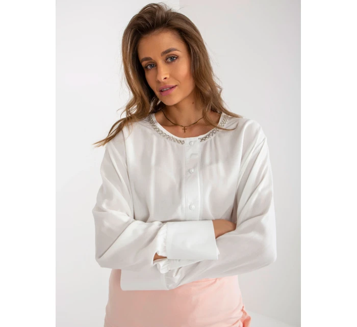 Dámska košeľa LK KS 509175.91P ecru - FPrice