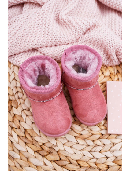 Detské teplé snežnice Suede Pink Gooby