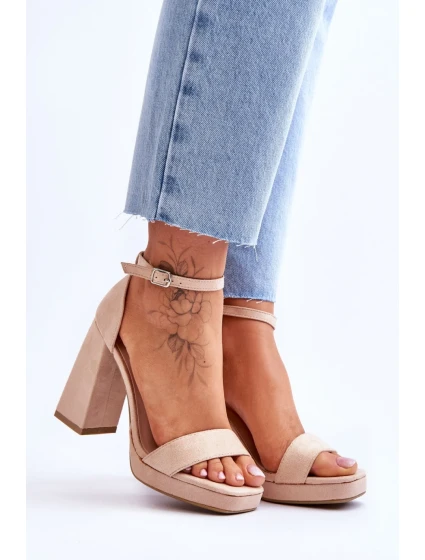 Sandále na podpätku model 179871 Step in style Sandále na podpätku model 179871 Step in style