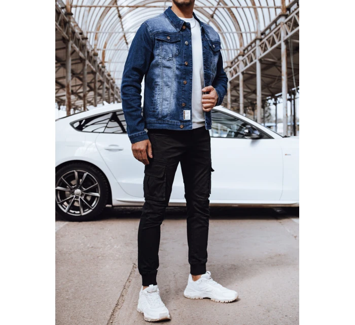 Pánská džínová bunda tmavě modrá model 21977398 - Dstreet