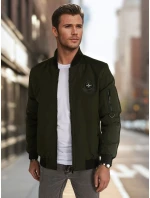 Pánska prechodná bunda bomber zelená FashionStreet TX5018