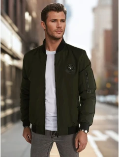Pánska prechodná bunda bomber zelená FashionStreet TX5018
