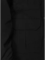 Pánska prechodná bunda s kapucňou čierna FashionStreet TX5133