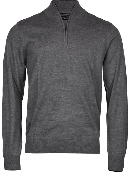 TJ Pánský svetr s 1/4 zipem 18. grey melange model 22430773 - Tee Jays TJ Pánský svetr s 1/4 zipem 18. grey melange model 22430773 - Tee Jays