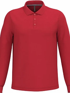 K 243 Pánské piqué polo s dlouhým rukávem model 22506984 red - Kariban