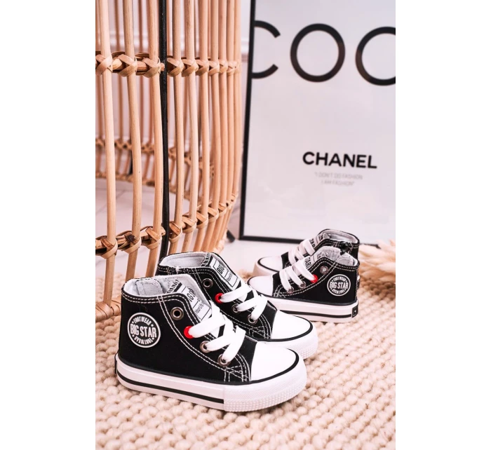 Dětské Tenisky Vysoké Se Zipem BIG STAR model 21545343 Černé - Big Star Shoes