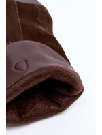 Kožené Semišové Kozačky Dívčí Oteplené Čokoládové Urselle