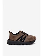 Dámské kožené semišové tenisky na platformě Vinceza 41520 tmavě zelené