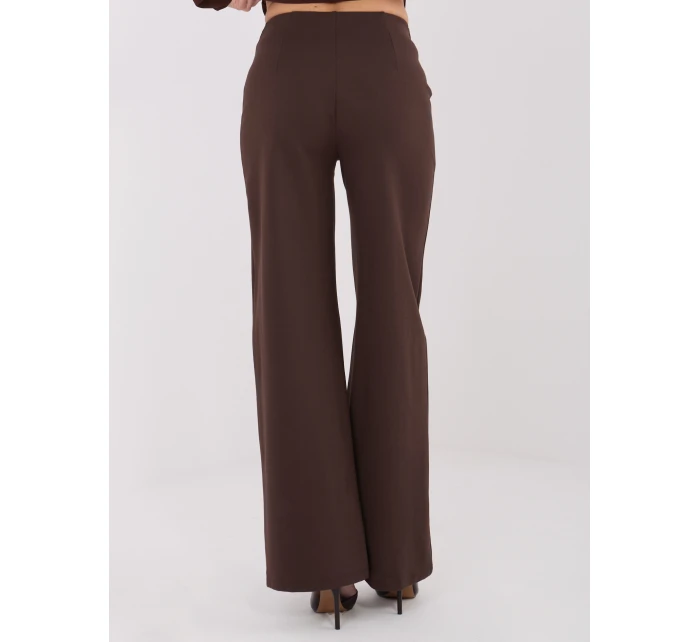 Spodnie IT SP model 21782556 ciemny brązowy - FPrice Spodnie IT SP model 21782556 ciemny brązowy - FPrice