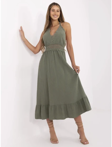 Sukienka MI SK model 21124366 khaki - FPrice Sukienka MI SK model 21124366 khaki - FPrice