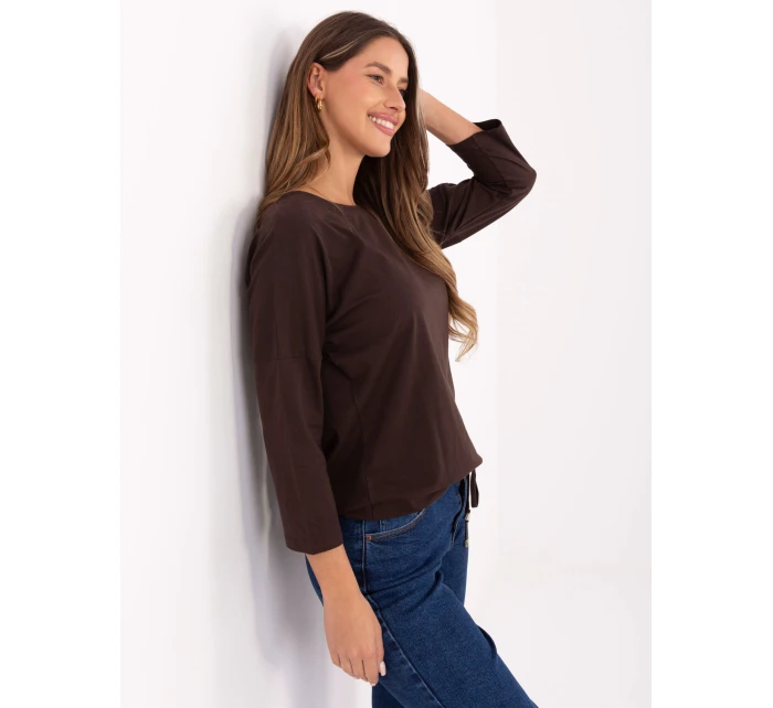 Bluzka RV BZ model 21717634 ciemny brązowy - FPrice Bluzka RV BZ model 21717634 ciemny brązowy - FPrice
