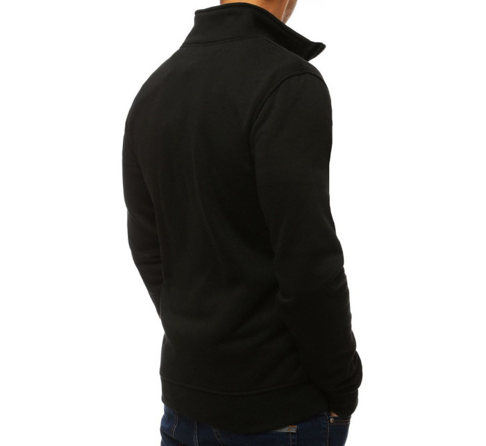 Čierna pánska mikina na zips bez kapucne BX4110