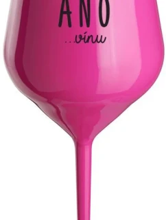 I SAID YES...TO WINE - ružový nerozbitný pohár na víno 470 ml