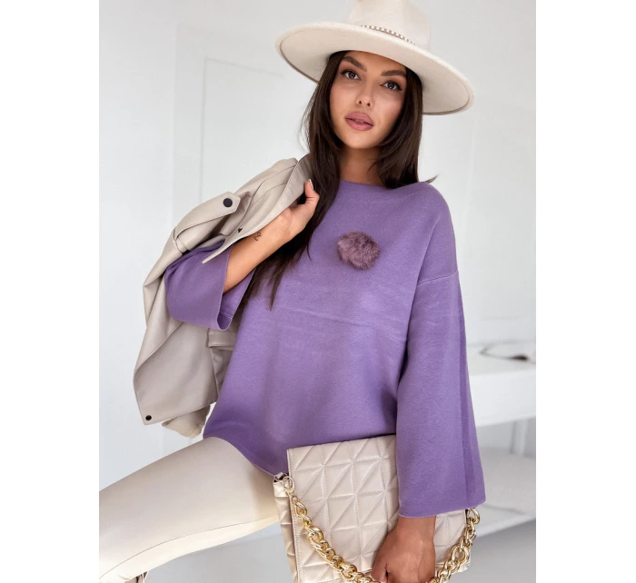 GAIA dámsky oversize sveter fialový FashionStreet MY2010
